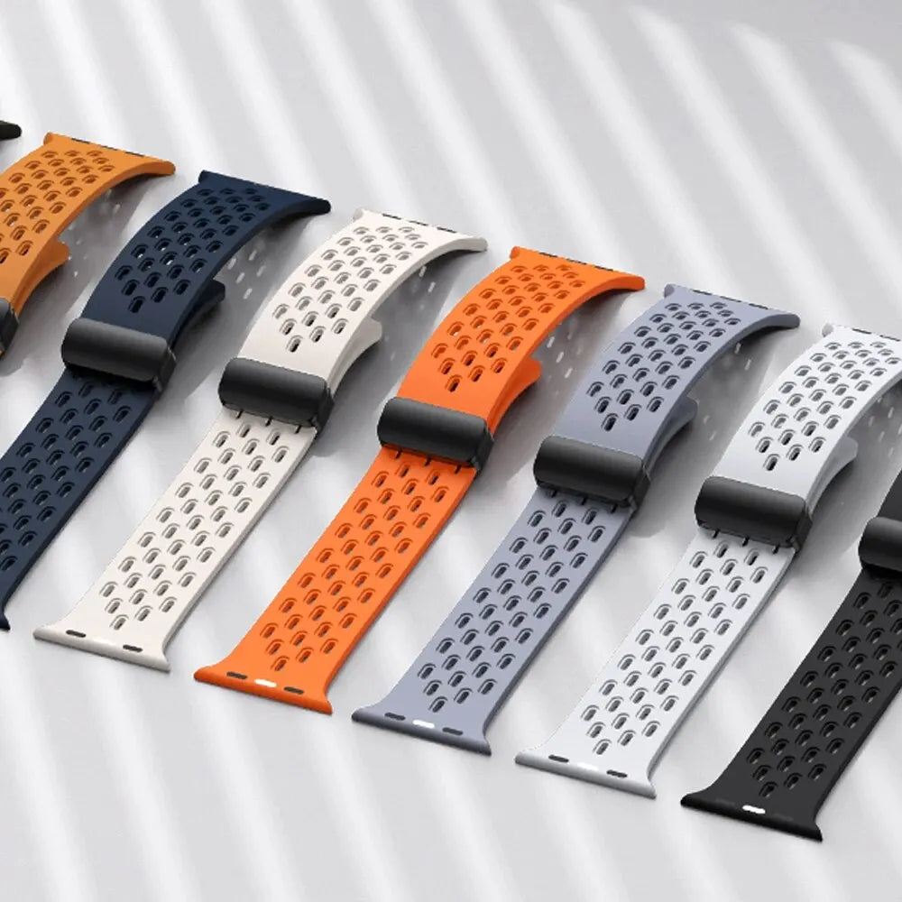 Breathable Silicon Magnetic Clasp Sports Bands